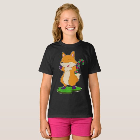 Fox Candy Cane T-shirt (Voorkant volledig)