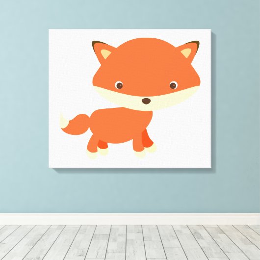 Fox Canvas Afdruk (Insitu (Houten vloer))