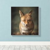Fox Canvas Afdruk (Insitu (Houten vloer))