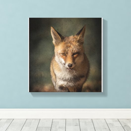 Fox Canvas Afdruk (Insitu (Houten vloer))