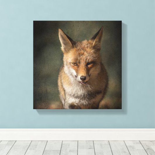 Fox Canvas Afdruk (Insitu (Houten vloer))