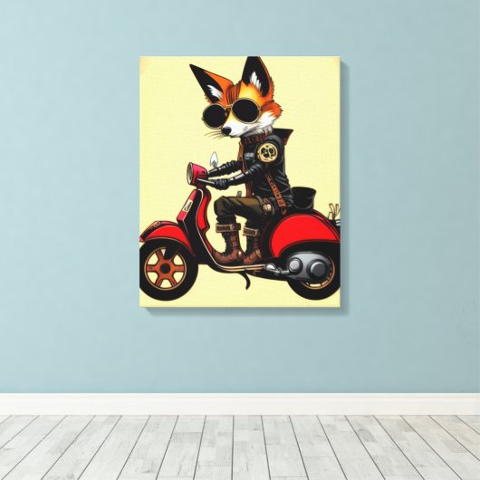 Fox Canvas afdrukken (Insitu (Houten vloer))