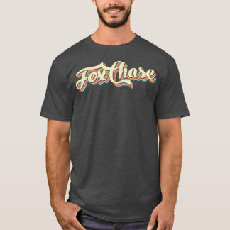 Fox Chase TShirt Retro Art Baseball Font T