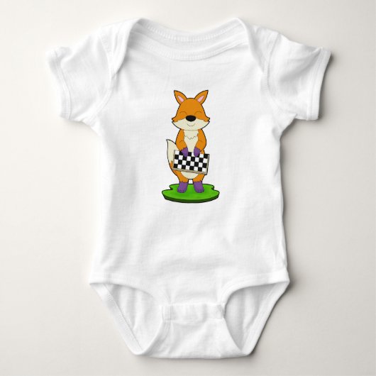Fox Chess Chessboard Board game Romper (Voorkant)