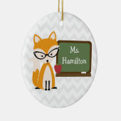 Fox Chevron-leraar in het alkbord Keramisch Ornament (Rechts)