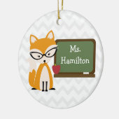 Fox Chevron-leraar in het alkbord Keramisch Ornament (Links)