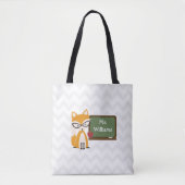 Fox Chevron Teacher Tote Bag (Voorkant)