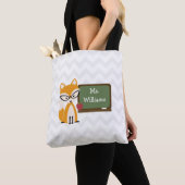 Fox Chevron Teacher Tote Bag (Dichtbij)