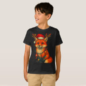 Fox Christmas Lights Xmas  T-shirt (Voorkant volledig)
