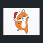 Fox Christmas Snow Winter Animals Briefkaart<br><div class="desc">The fox for Christmas with fairy lights. Funny animals with gifts and snow to the folidays. Also funny for Christmas in July. Foxes are sweet animals and perfect for Christmas.</div>