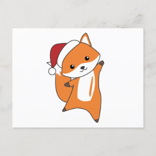 Fox Christmas Snow Winter Animals Briefkaart