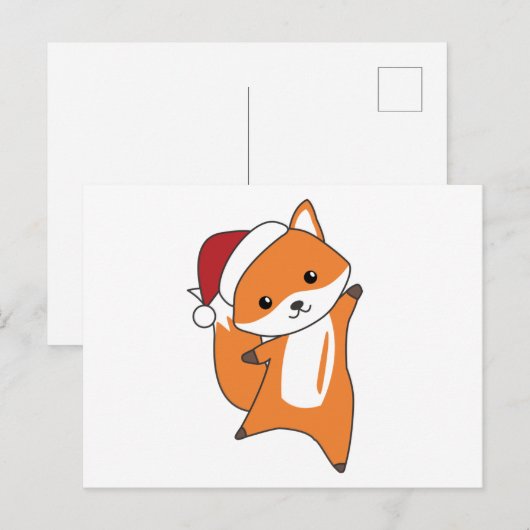 Fox Christmas Snow Winter Animals Briefkaart (Voorkant / Achterkant)