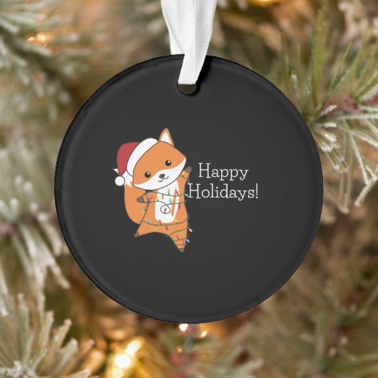Fox Christmas Snow Winter Animals Ornament (Boom)