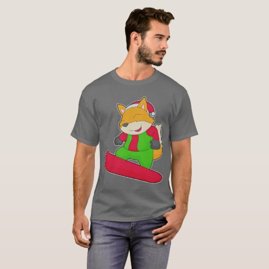 Fox Christmas Snowboard T-shirt (Voorkant volledig)