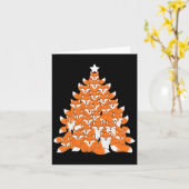 Fox Christmas Tree Fox Kerstboom Grappig Fox Kerst Kaart (Gele Bloem)