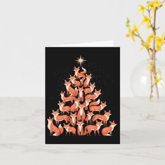 Fox Christmas Tree Fox Xmas Tree Dames & Kamp; Jon Kaart (Gele Bloem)