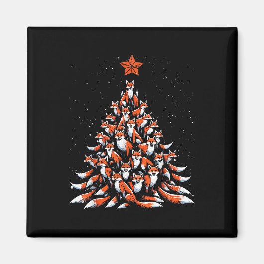 Fox Christmas Tree Fox Xmas Tree Dames & Kamp; Jon Magneet (Voorkant)