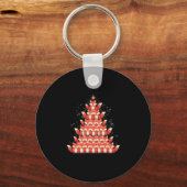 Fox Christmas Tree Fox Xmas Tree Dames & Kamp; Jon Sleutelhanger (Voorkant)