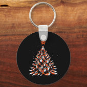 Fox Christmas Tree Fox Xmas Tree Dames & Kamp; Jon Sleutelhanger (Voorkant)