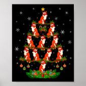 Fox Christmas Tree Funny Xmas Lover  Poster (Voorkant)