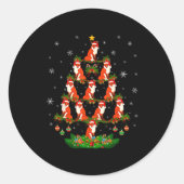 Fox Christmas Tree Funny Xmas Lover  Ronde Sticker (Voorkant)