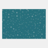 Fox Christmas Tree Sleigh Snowflakes Inpakpapier Vel (Voorkant 2)