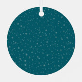 Fox Christmas Tree Sleigh Snowflakes Metalen Ornament (Achterkant)