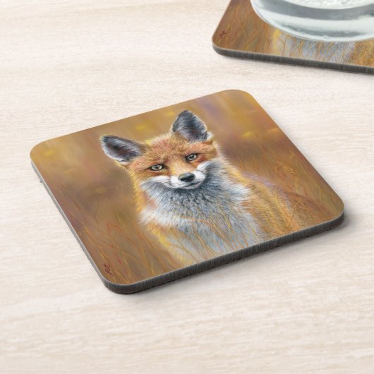Fox coaster set. bier onderzetter (Linkerzijde)