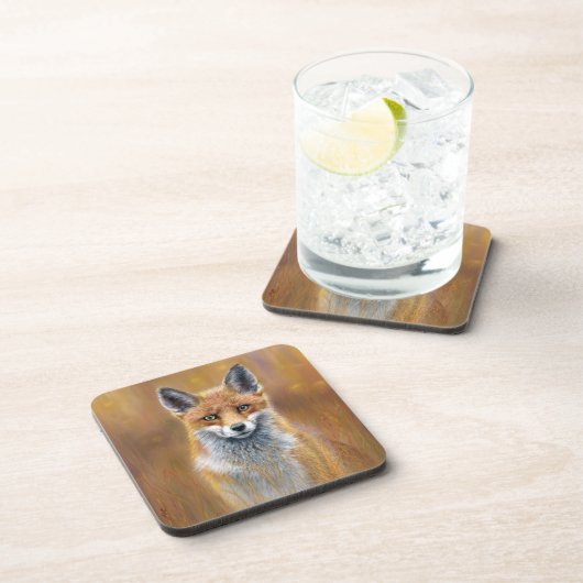 Fox coaster set.  bier onderzetter (Rechterzijde)