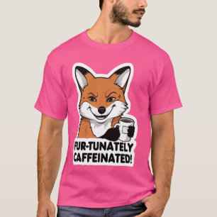Fox Coffee Lover Cafeïne Fox Mok Coffee T-shirt