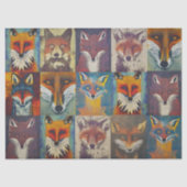 Fox Collage Decoupage Tissue Paper Tissuepapier (Voorkant)