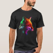 Fox Colourful Fantasy  Animal Fox T-shirt (Voorkant)