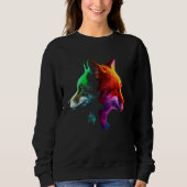 Fox Colourful Fantasy  Animal Fox Trui (Voorkant)