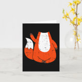 Fox Costume Cute Easy Animal Halloween Gift Kaart (Gele Bloem)