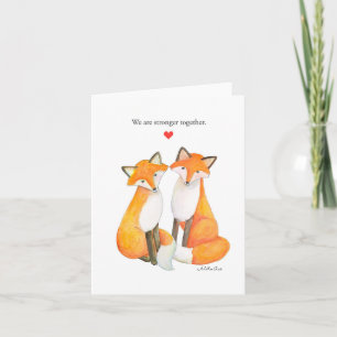 Fox Couple Foxy Couple Love Jubileum Valentijn Kaart