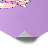 Fox Couple Kust met Little Hearts Overhead Poster (Hoek)