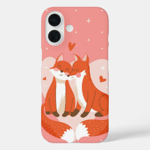 Fox Couple verliefd iPhone 16 Hoesje