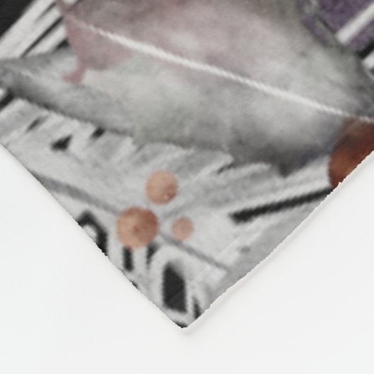 Fox Couple Winter Foliage Kerstmis op maat Fleece Deken (Hoek)