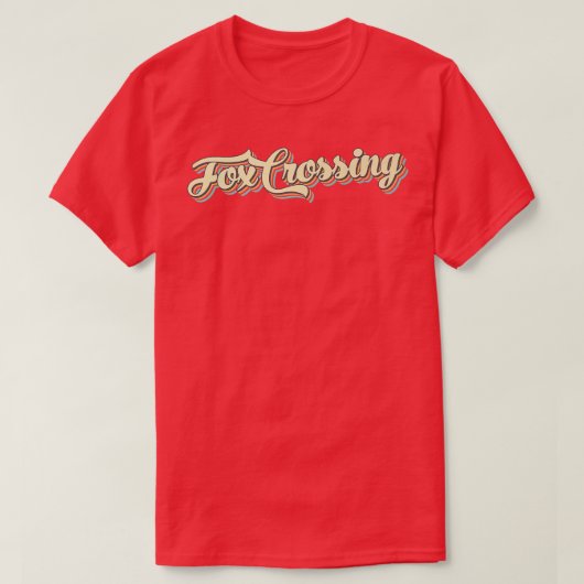 Fox Crossing estro Art Baseball Vintag T-shirt (Design voorkant)