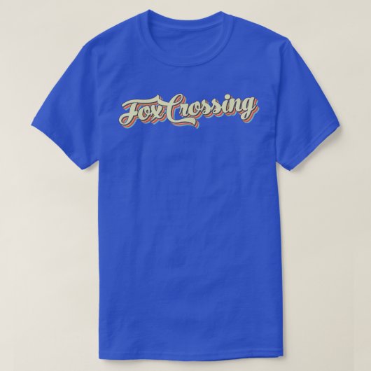Fox Crossing estro Art Baseball Vintag T-shirt (Design voorkant)