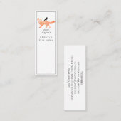 Fox Crow Bladwijzer schrijver van kinderboek Mini Visitekaartje (Voorkant / Achterkant)