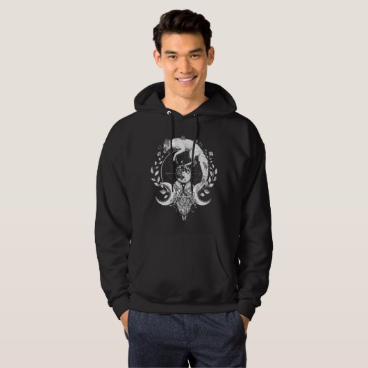 Fox Crystal Moon en Witchcraft Hoodie (Voorkant volledig)