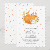 Fox Cub Baby Sprinkle Invitations Kaart (Voorkant / Achterkant)