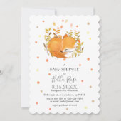 Fox Cub Baby Sprinkle Invitations Kaart (Voorkant)