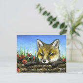 Fox cub briefkaart (Staand voorkant)