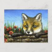 Fox cub briefkaart (Voorkant)
