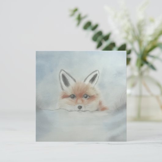 Fox cub flat card (Staand voorkant)