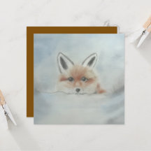 Fox cub flat card