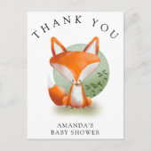 Fox cub - Hartelijk dank Briefkaart (Voorkant)