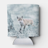 Fox Cub in de sneeuw Blikjeskoeler (Achterkant)